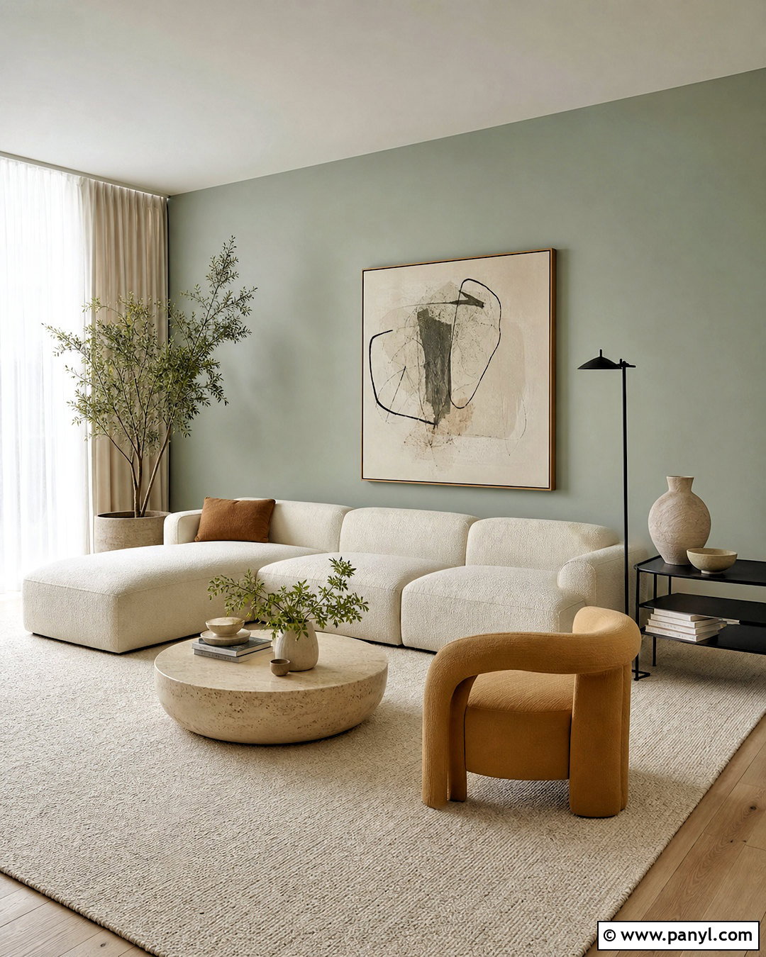 Pastel Green Living Room With Modern Decor - 20 pastel green living room ideas