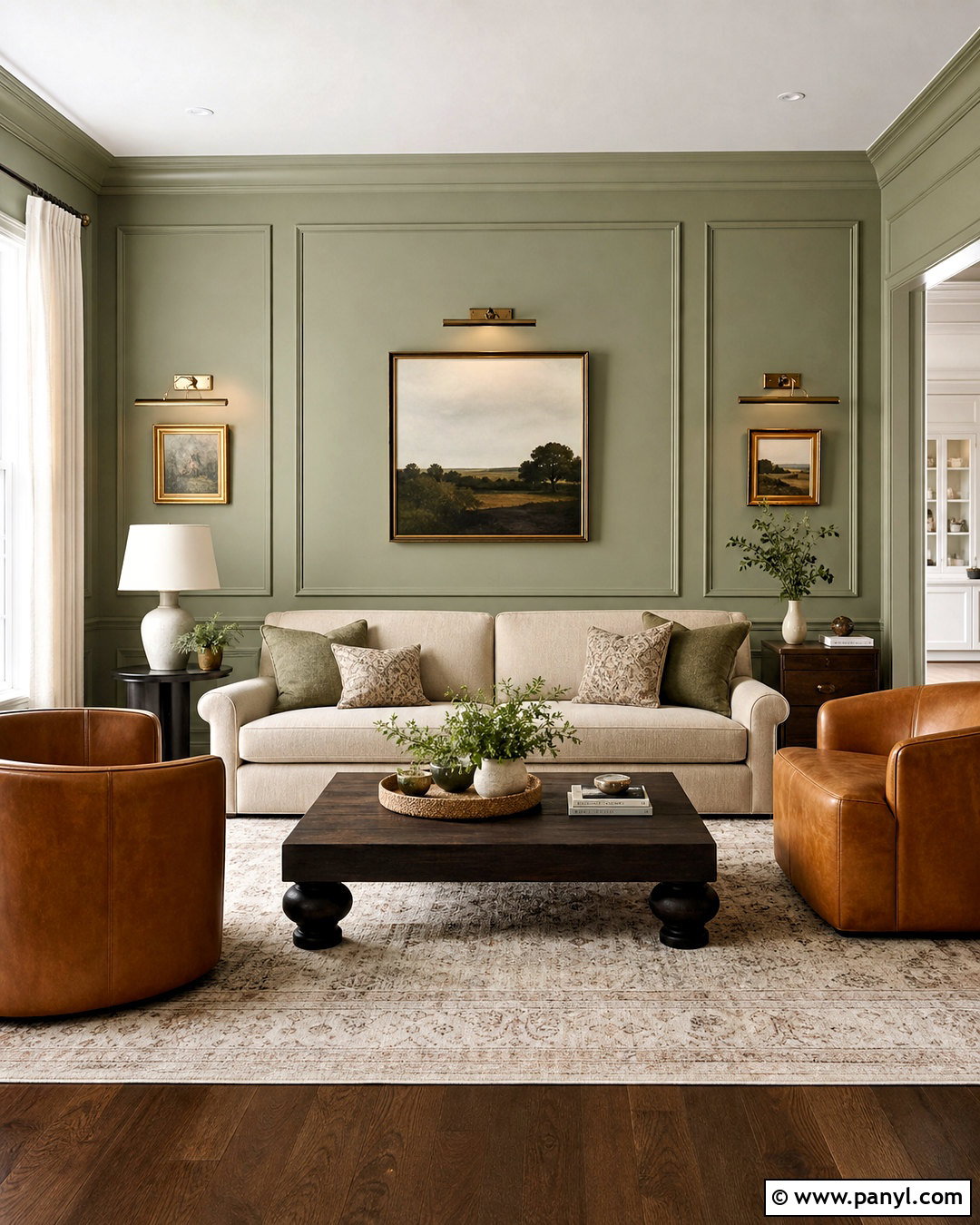 Pastel Green Living Room With Paneling - 20 pastel green living room ideas