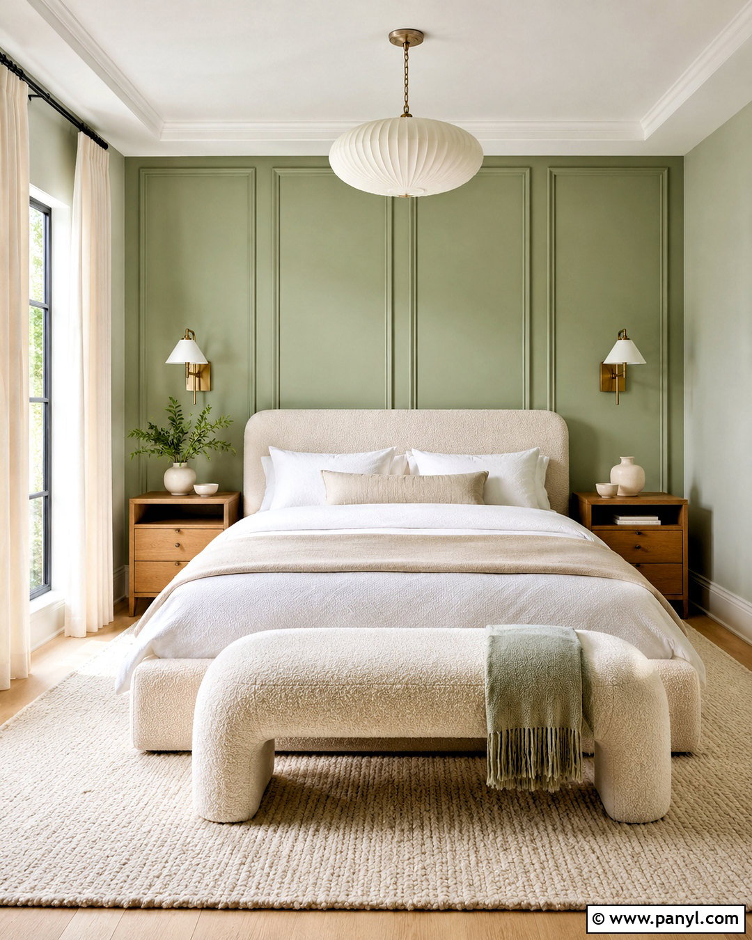 Pastel Green Paneled Bedroom - 20 pastel green bedroom ideas