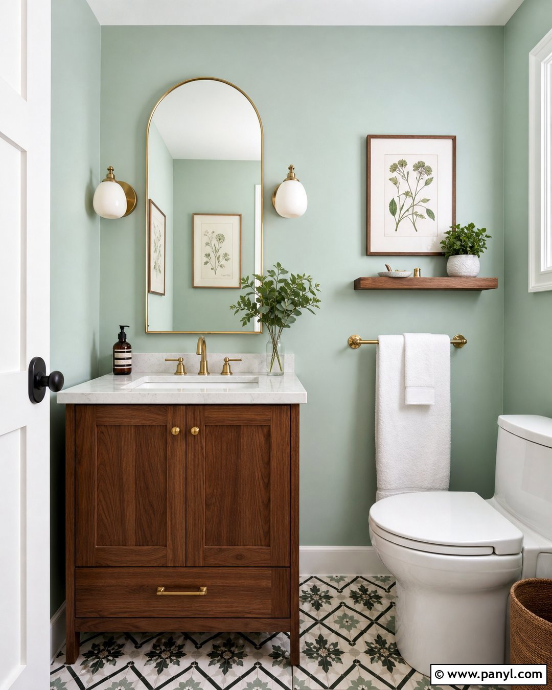 Pastel Green Powder Room - 35 pastel green wall ideas