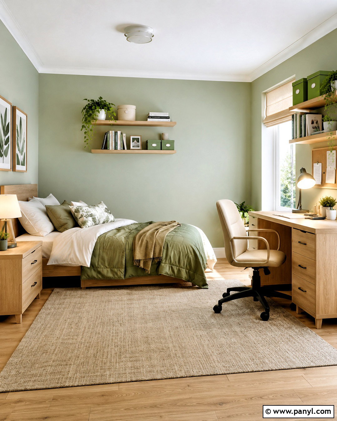 Pastel Green Study Bedroom - 20 pastel green room aesthetic ideas