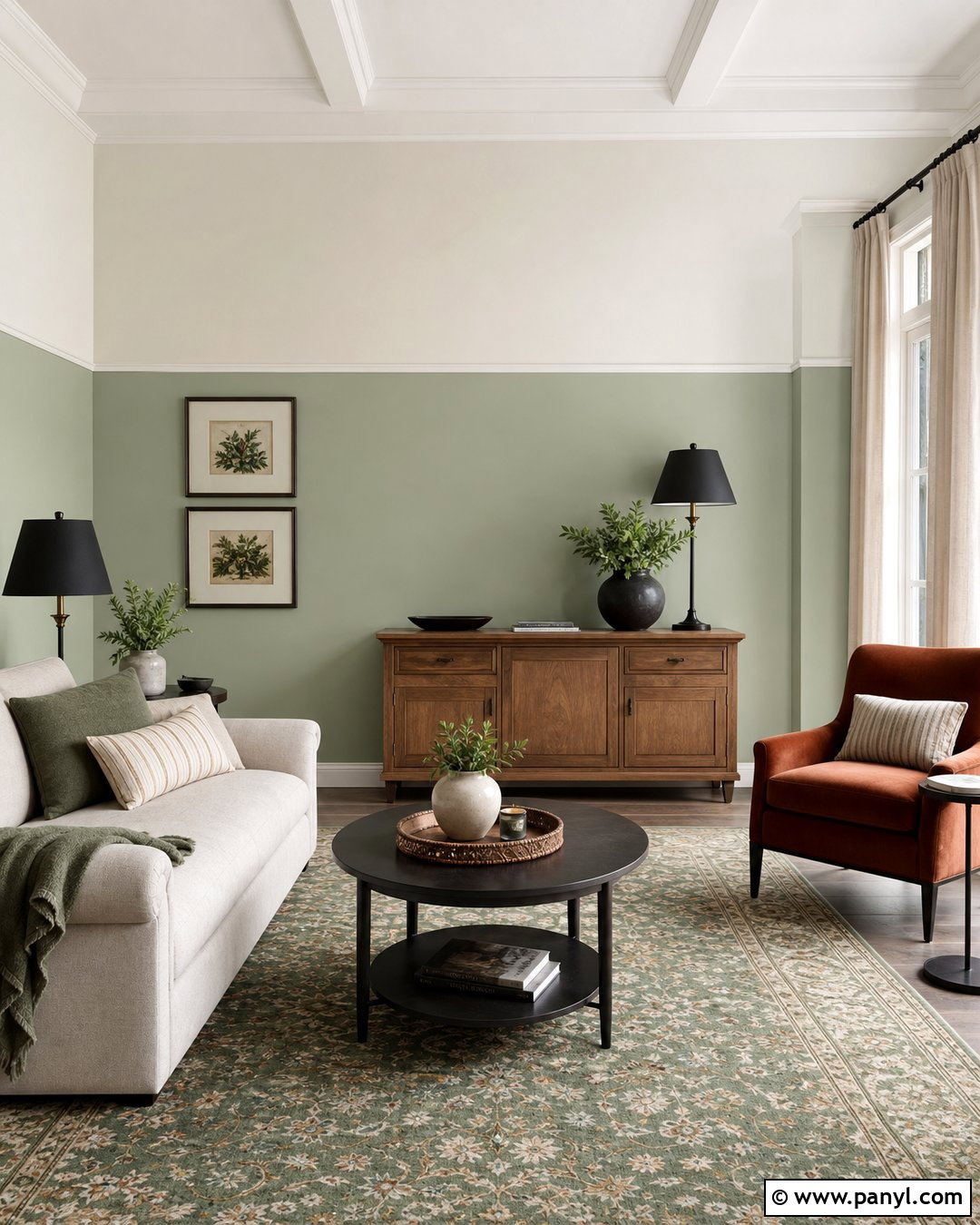 Pastel Green Two Tone Wall - 35 Pastel Wall Color Ideas