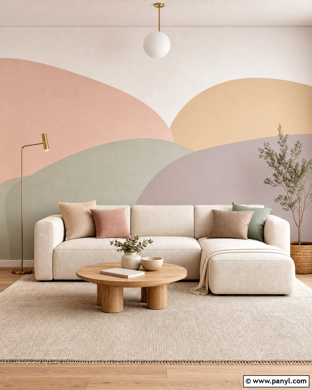 Pastel Hall Wall Mural - 20 wall paint designs for hall ideas