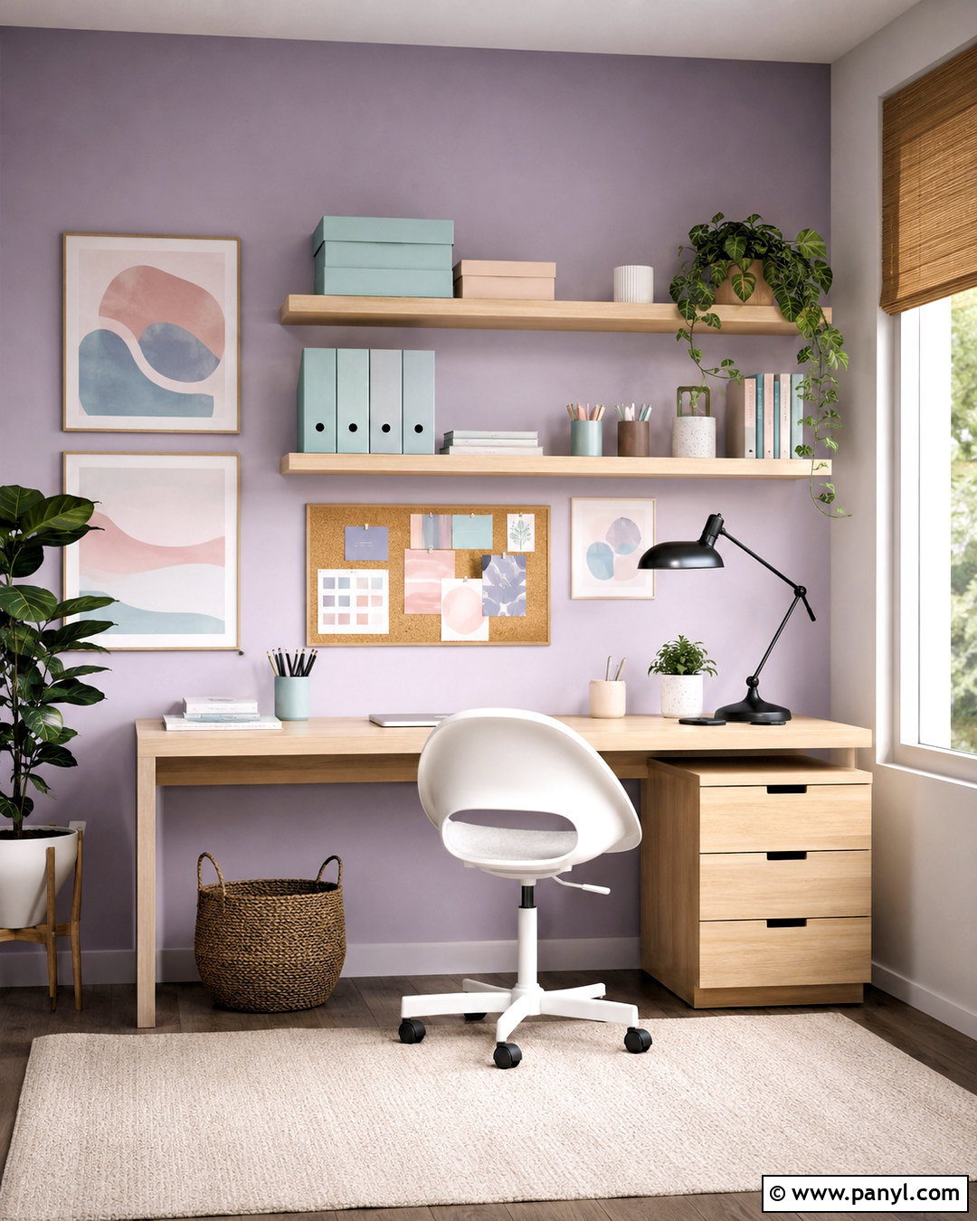 Pastel Home Office Wall - 20 pastel wall decor ideas