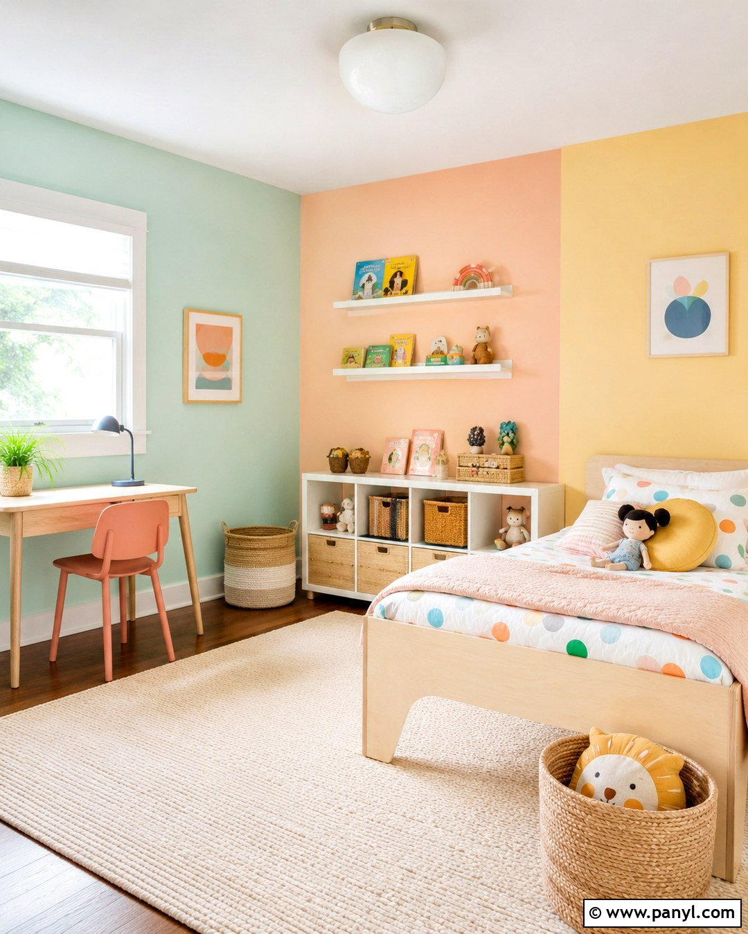 Pastel Kids Bedroom Walls - 20 Each Wall Different Color Ideas