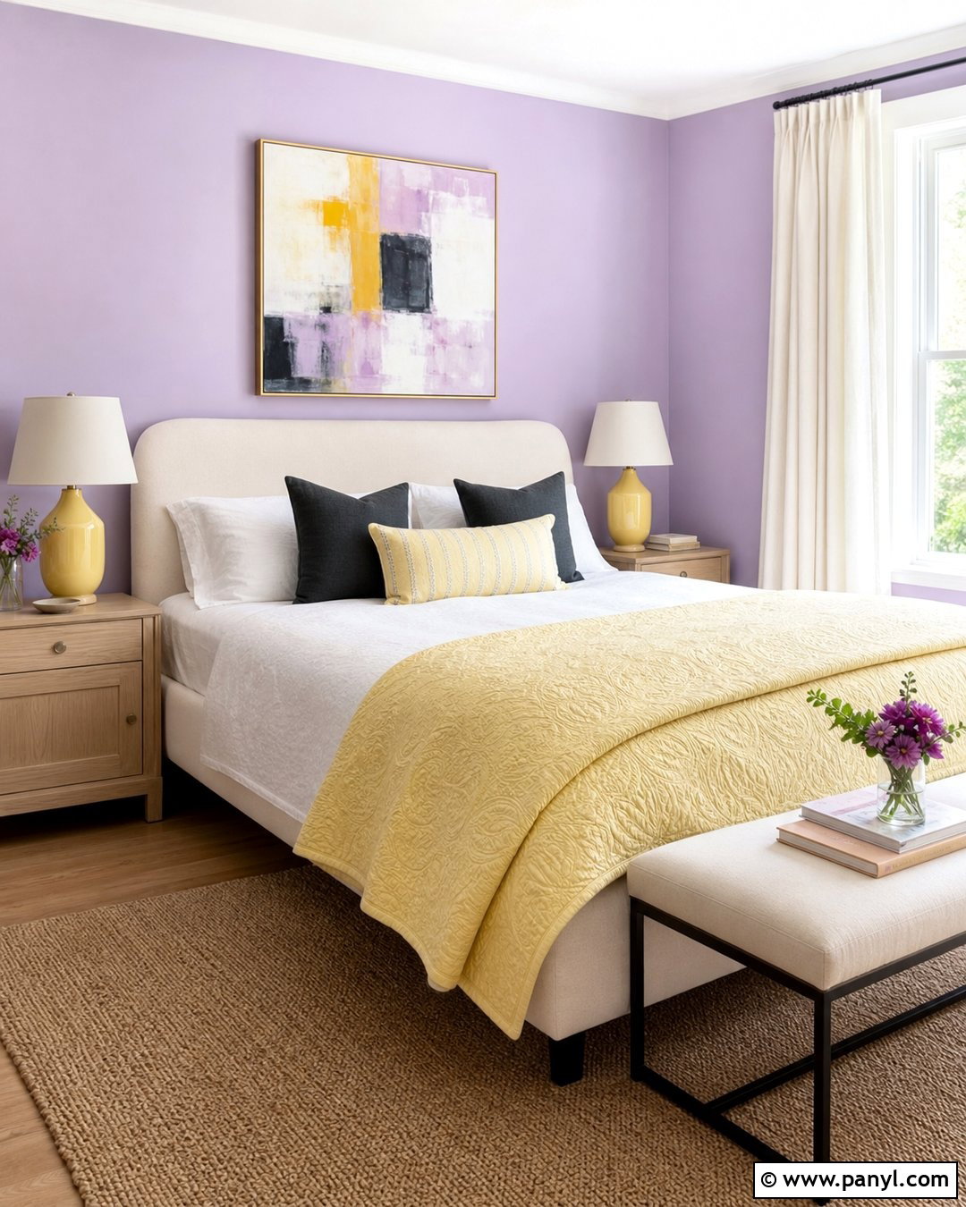 Pastel Lavender And Yellow Bedroom - 35 Pastel Wall Color Ideas