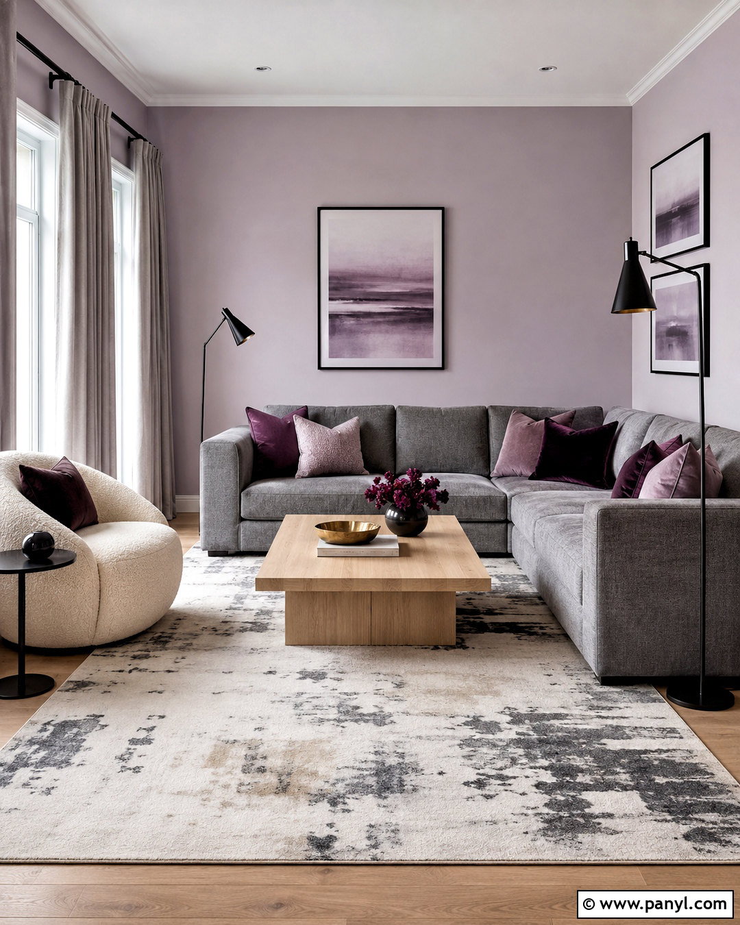 Pastel Lilac And Gray Living Room - 20 pastel colors living room ideas