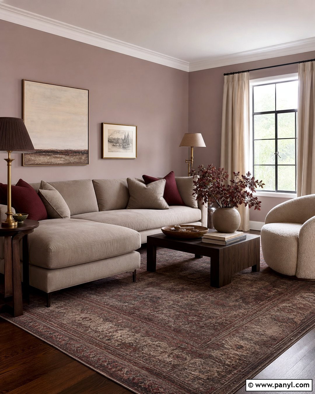 Pastel Mauve Living Room - 35 Pastel Wall Color Ideas