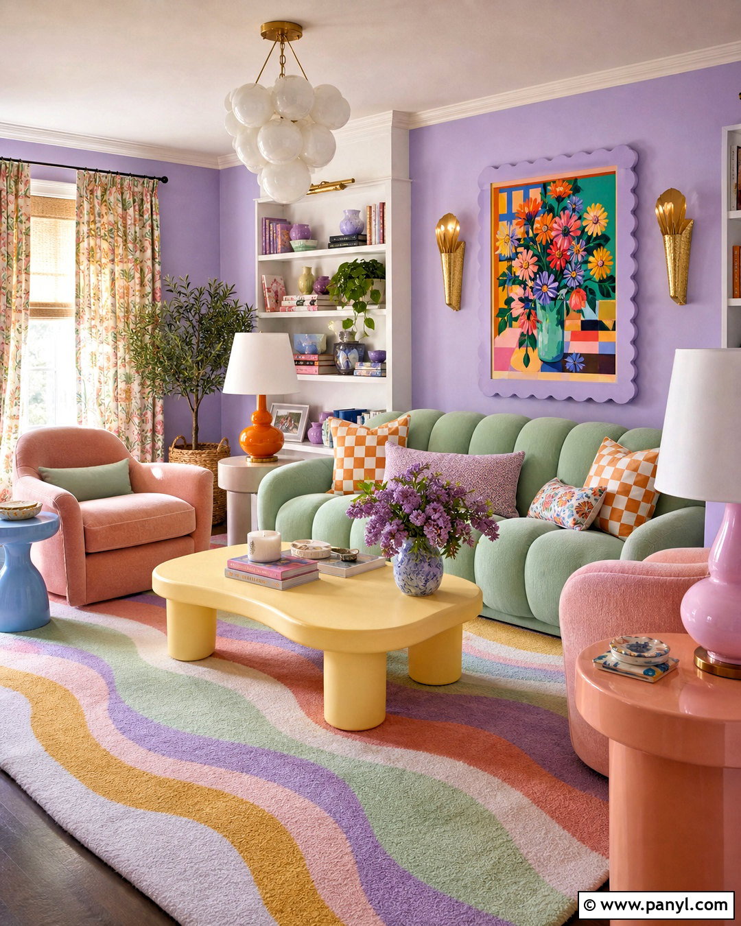 Pastel Maximalist Living Room - 20 bright maximalist decor ideas