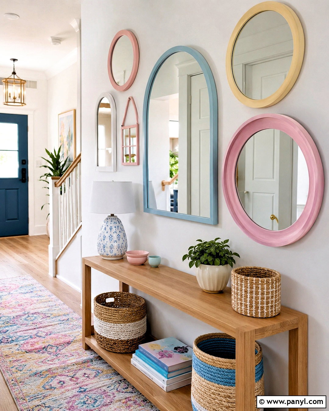 Pastel Mirror Wall - 20 pastel wall decor ideas