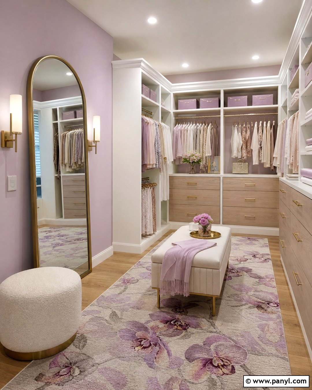 Pastel Orchid Dressing Room - 35 Pastel Wall Color Ideas