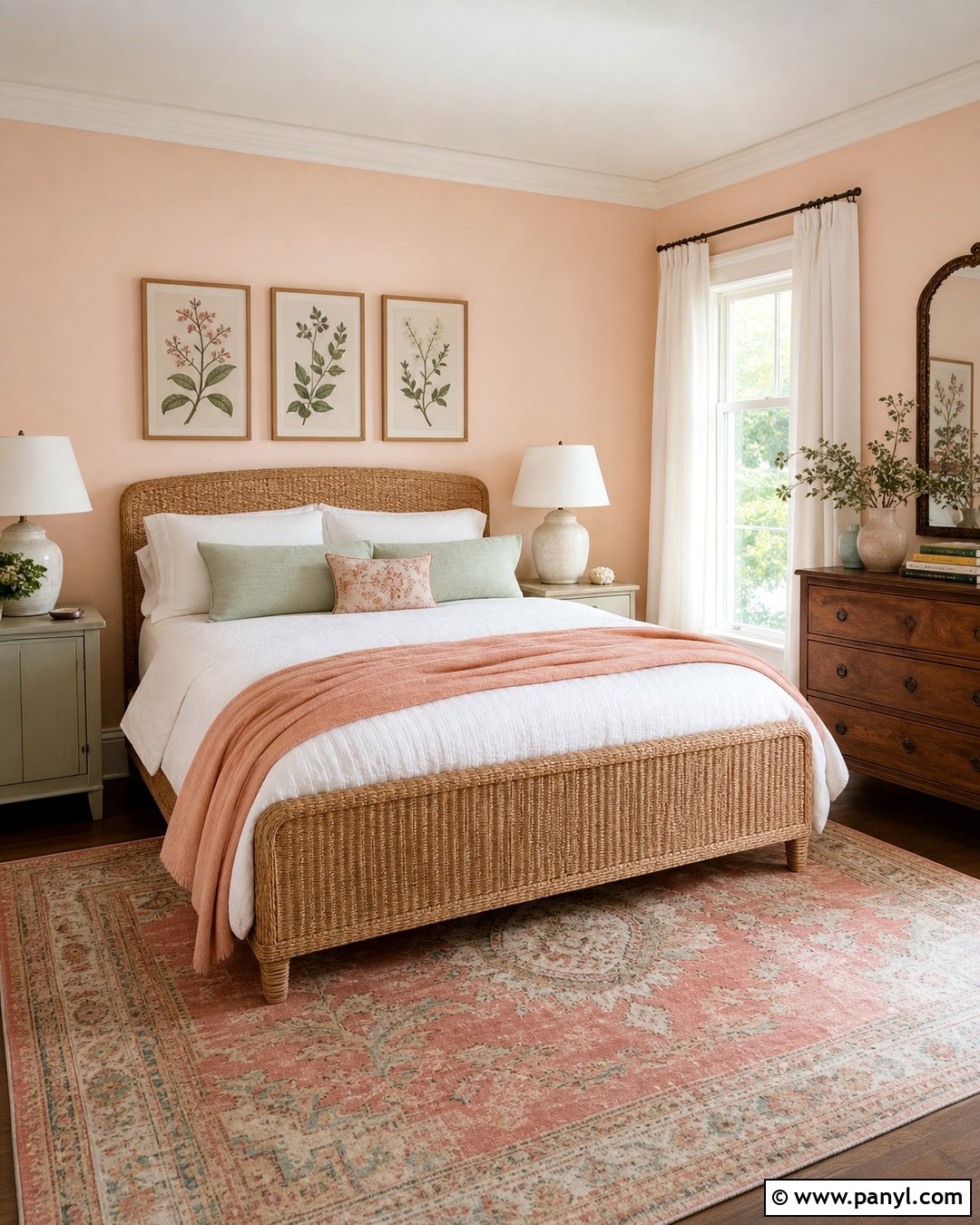 Pastel Peach Guest Bedroom - 35 Pastel Wall Color Ideas