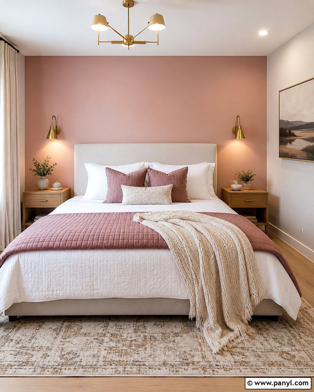 Pastel Pink Accent Wall Behind The Bed - 20 Pastel Pink Accent Wall Ideas