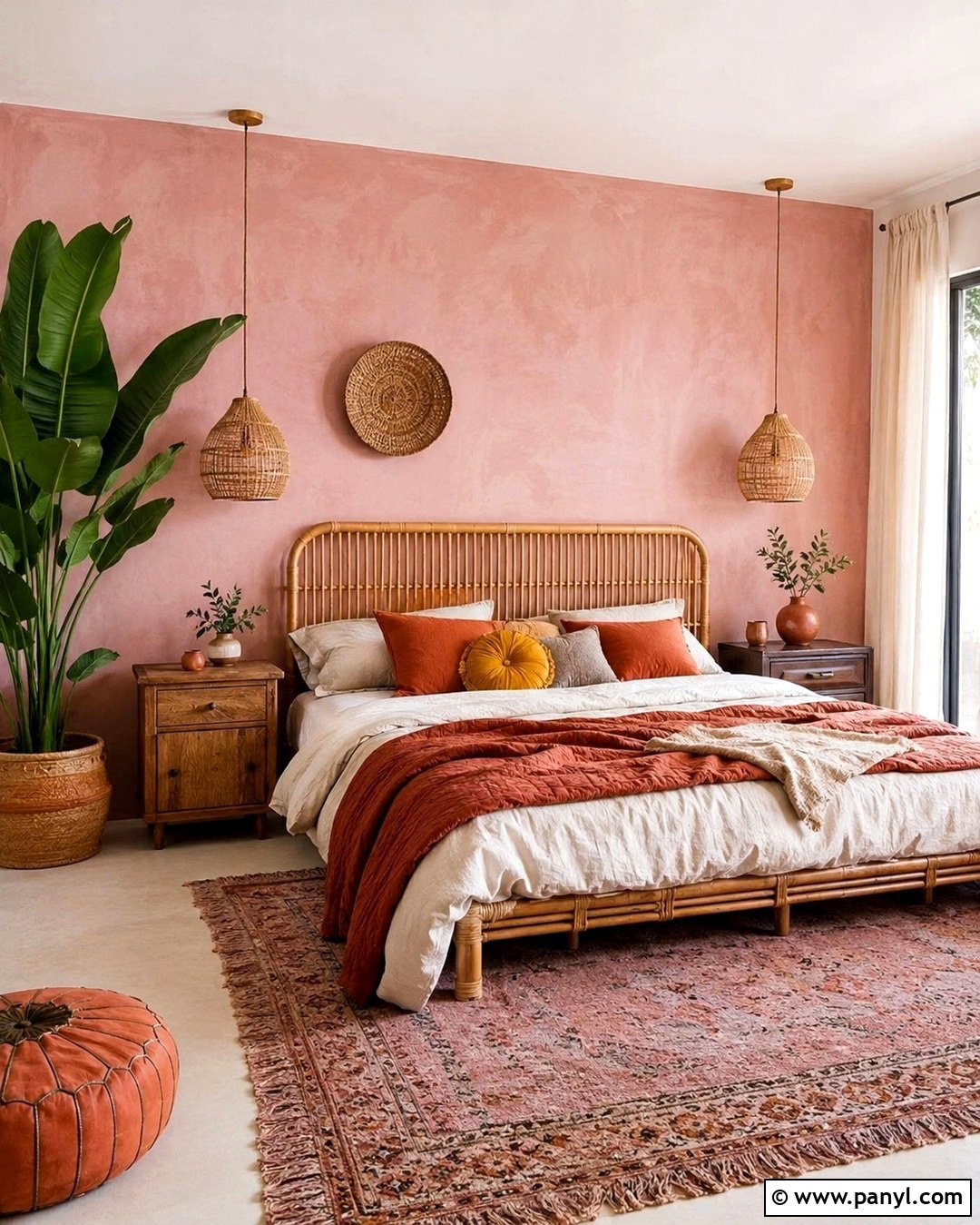 Pastel Pink Accent Wall With Boho Decor - 20 Pastel Pink Accent Wall Ideas