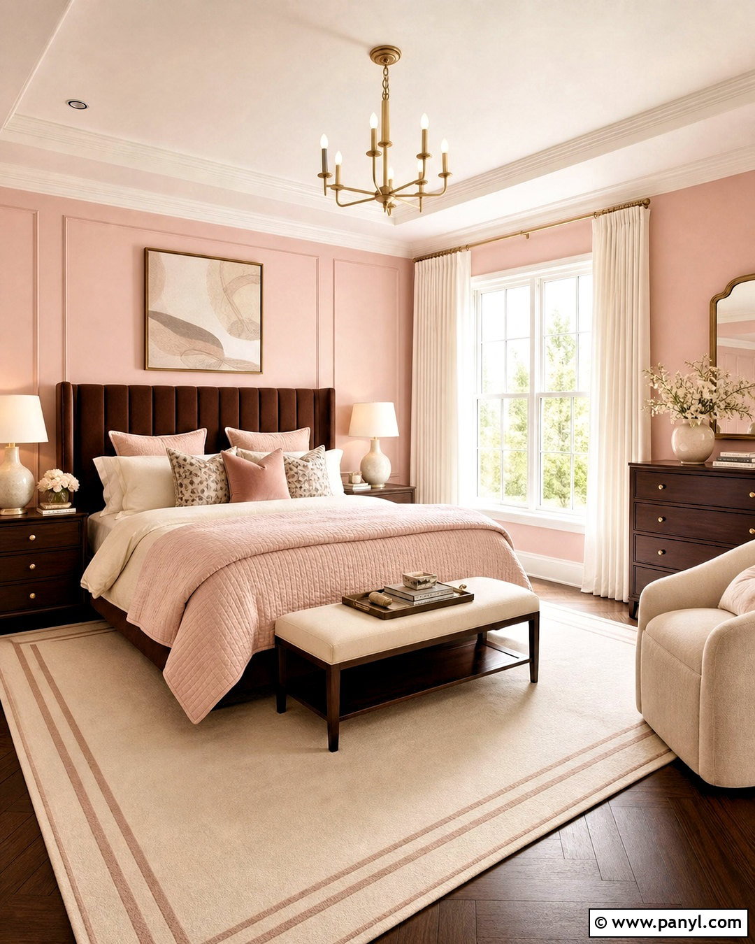 Pastel Pink And Chocolate Brown Bedroom - 20 bedroom pastel colors room ideas
