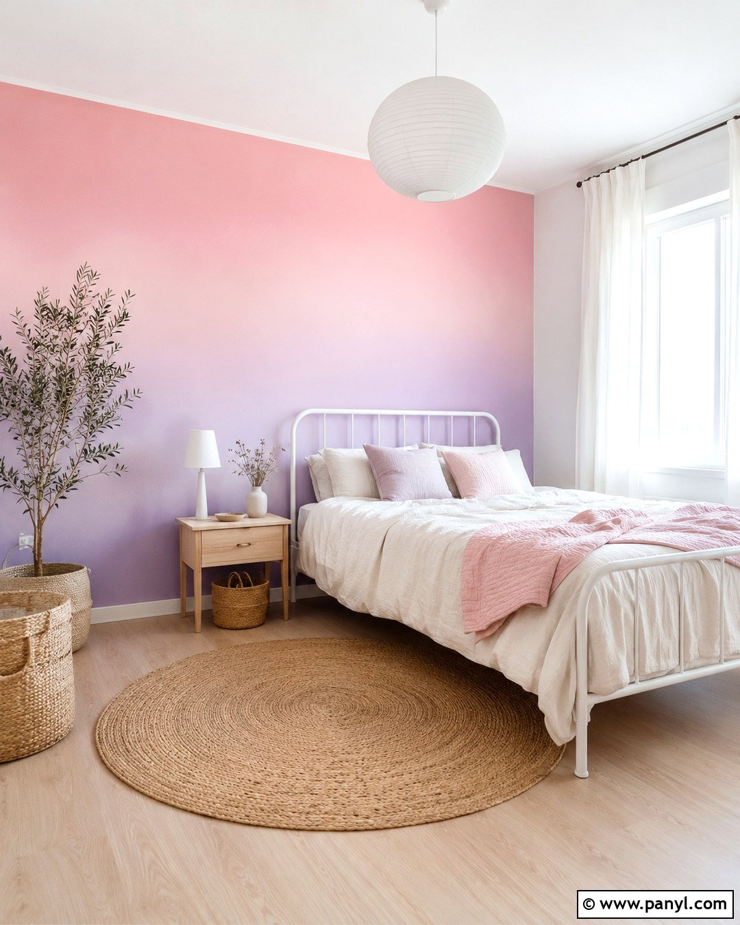 Pastel Pink And Lilac Ombre Wall - 20 Pink And Purple Ombre Wall Ideas