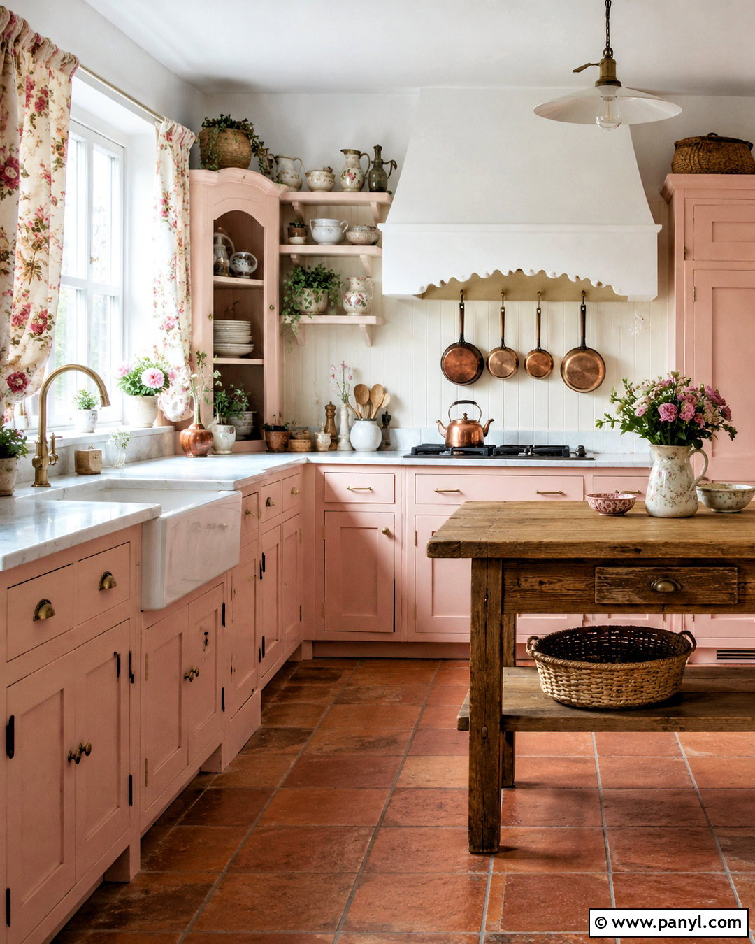 Pastel Pink Cottage Kitchen - 20 pastel pink kitchen ideas