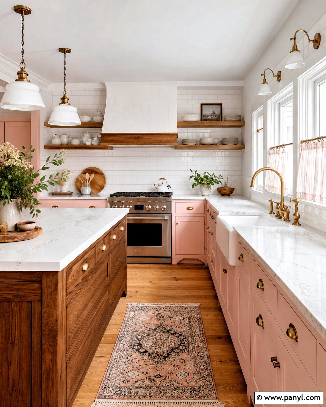 Pastel Pink Farmhouse Kitchen - 20 pastel pink kitchen ideas