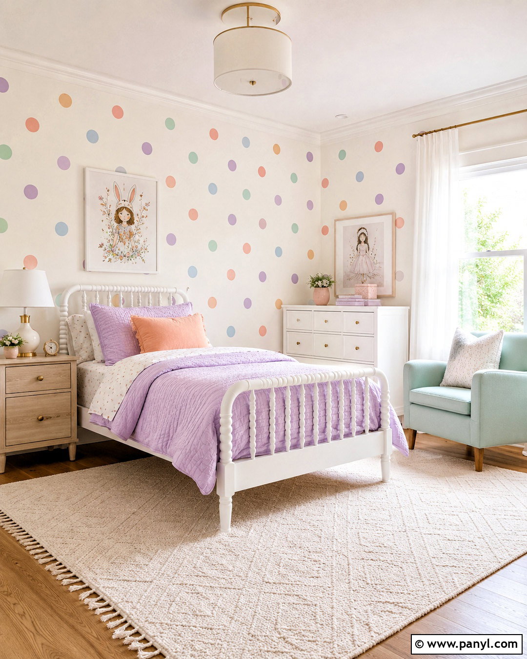 Pastel Polka Dot Girls Room - 20 polka dot room ideas