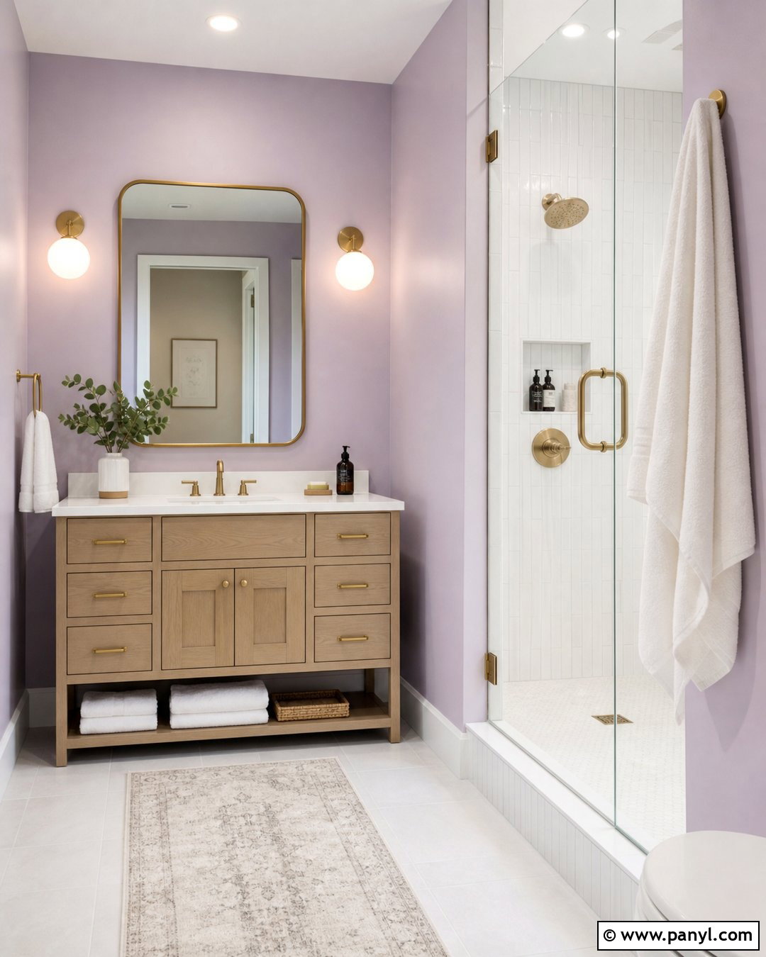 Pastel Purple Bathroom Walls - 25 Pastel Purple Wall Ideas