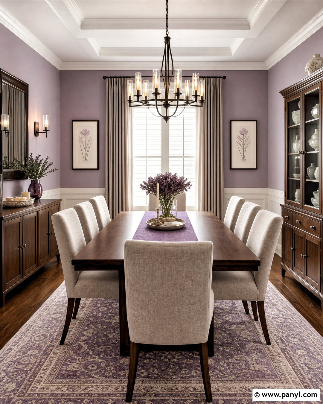 Pastel Purple Dining Room - 20 pastel color interior design ideas