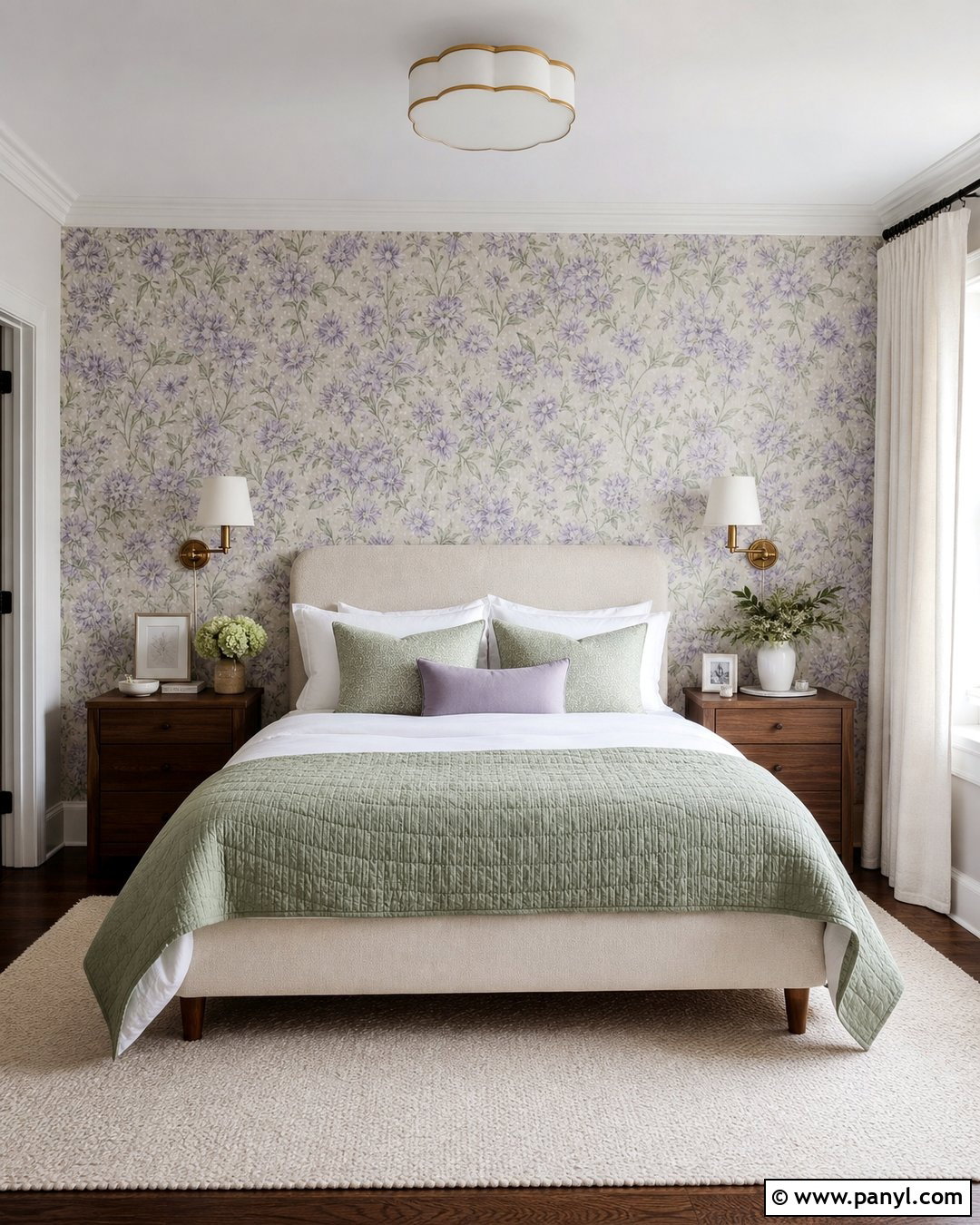 Pastel Purple Floral Wallpaper Wall - 25 Pastel Purple Wall Ideas
