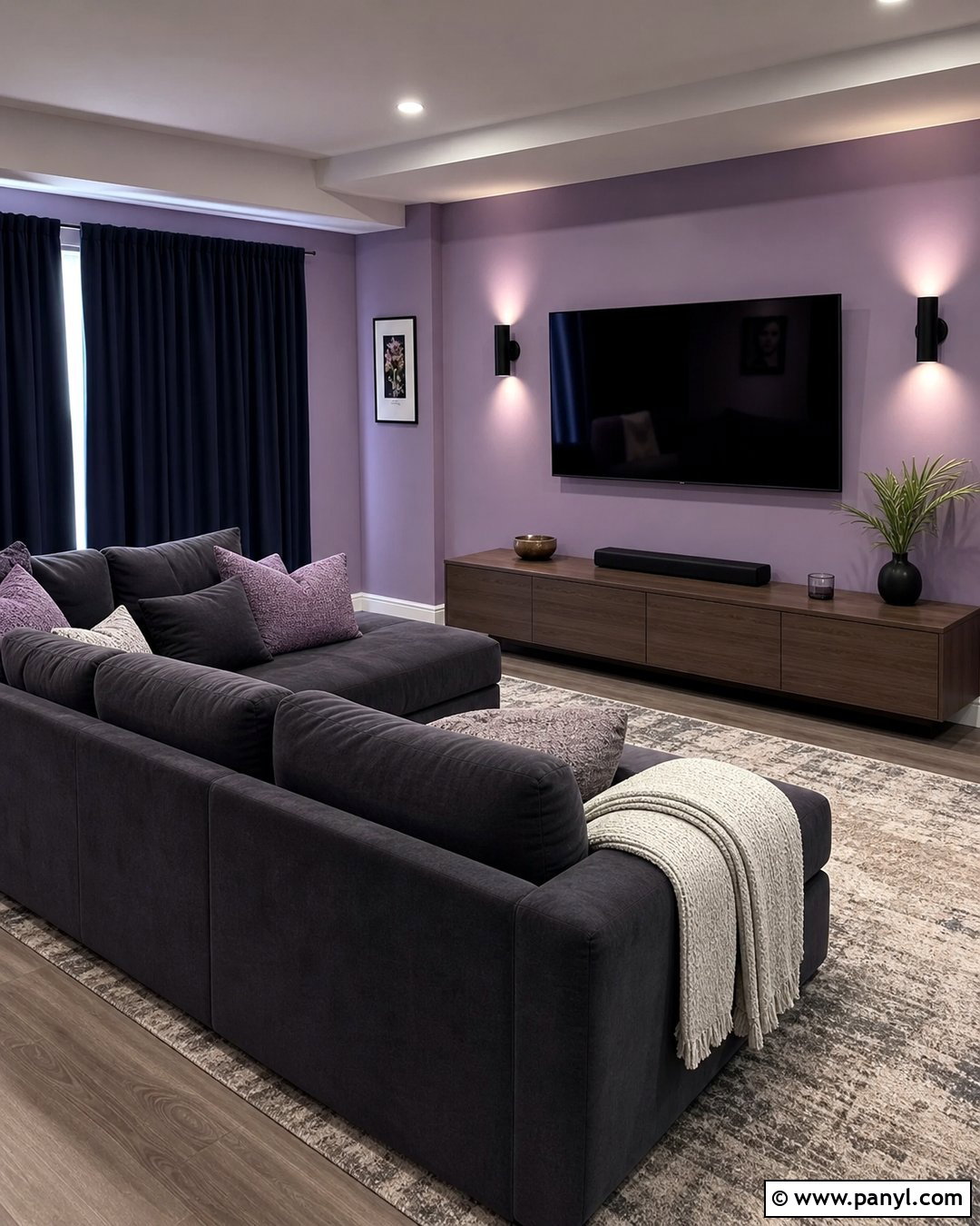 Pastel Purple Media Room Walls - 25 Pastel Purple Wall Ideas