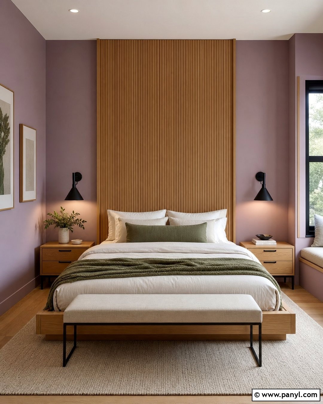 Pastel Purple Wall With Wood Paneling - 25 Pastel Purple Wall Ideas