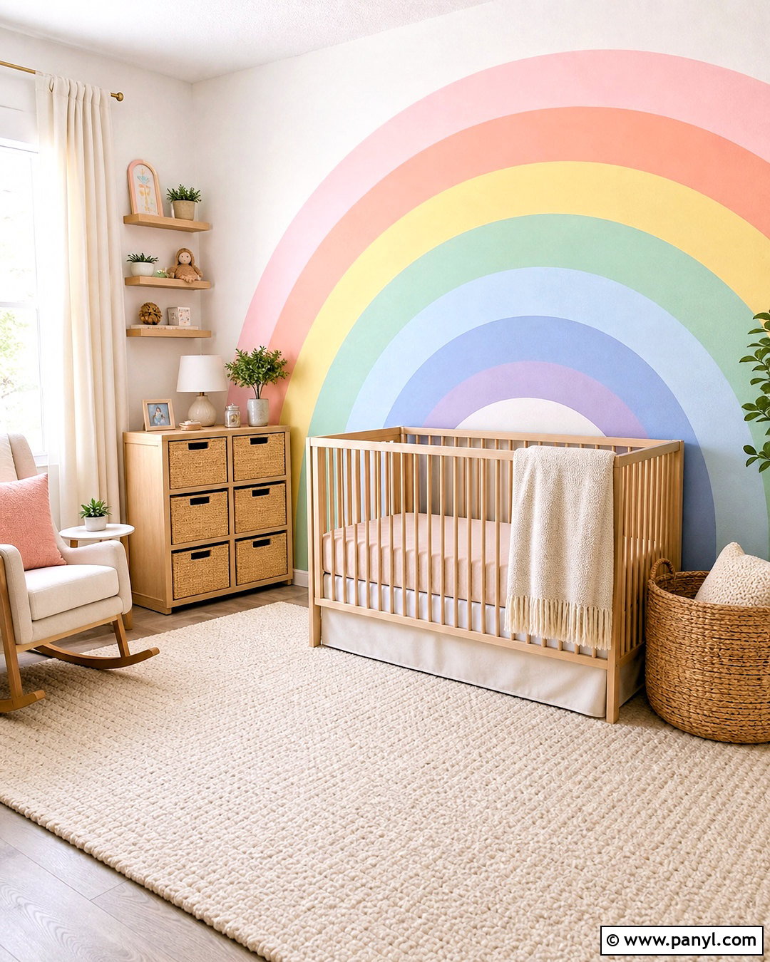 20 Rainbow Accent Wall Ideas for Bright and Joyful Kids’ Rooms
