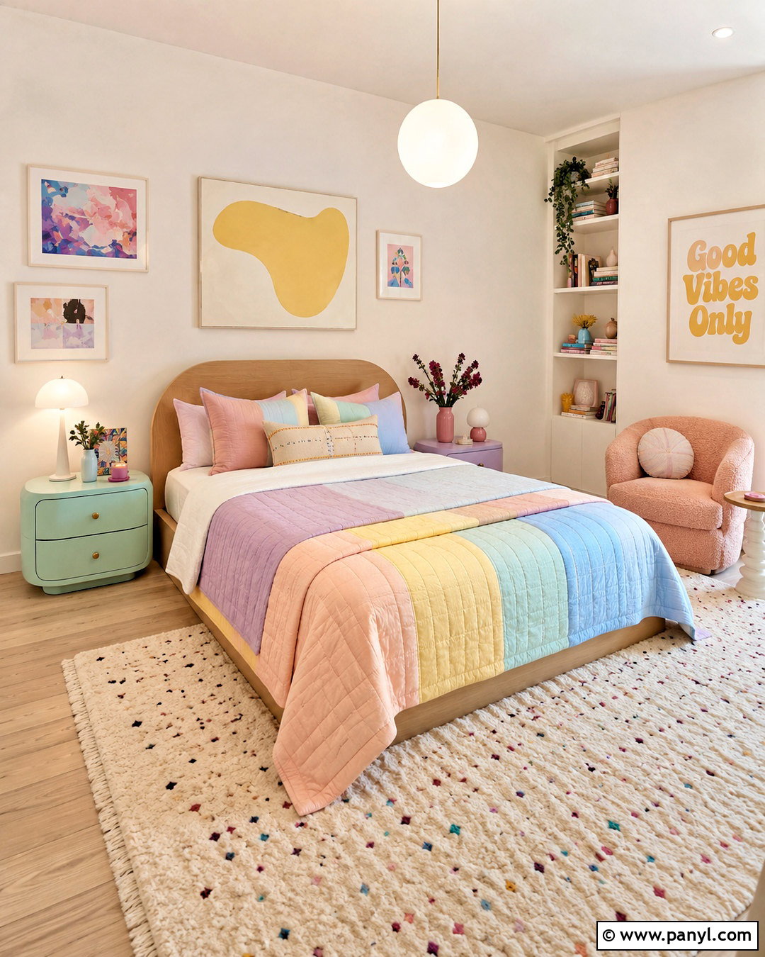 Pastel Rainbow Bedroom - 20 pastel color bedroom ideas