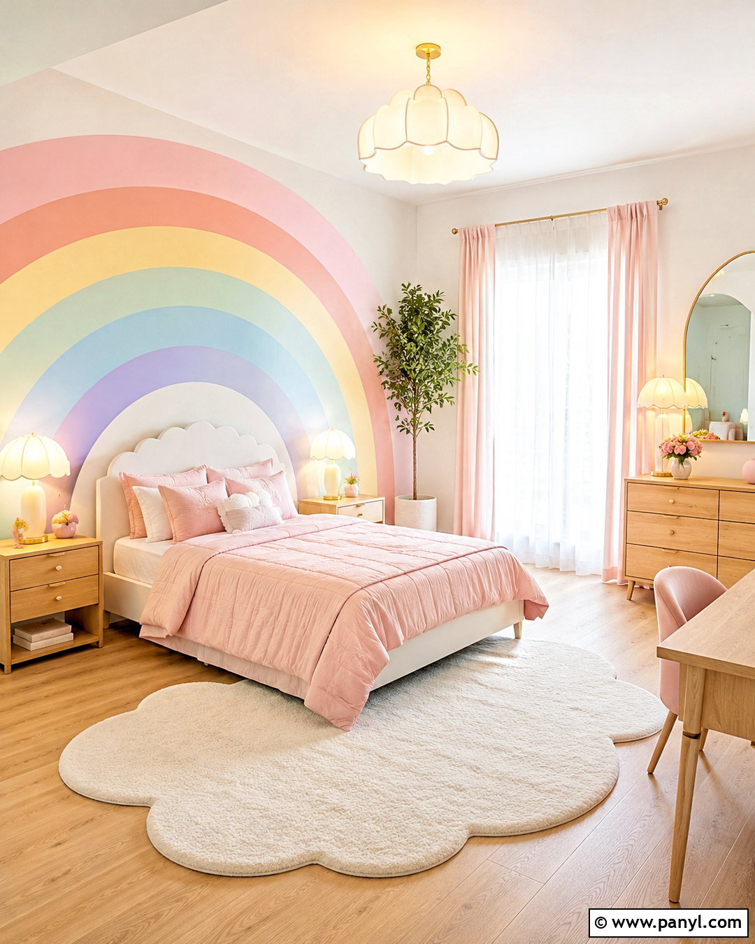 Pastel Rainbow Bedroom - 20 rainbow room aesthetic ideas