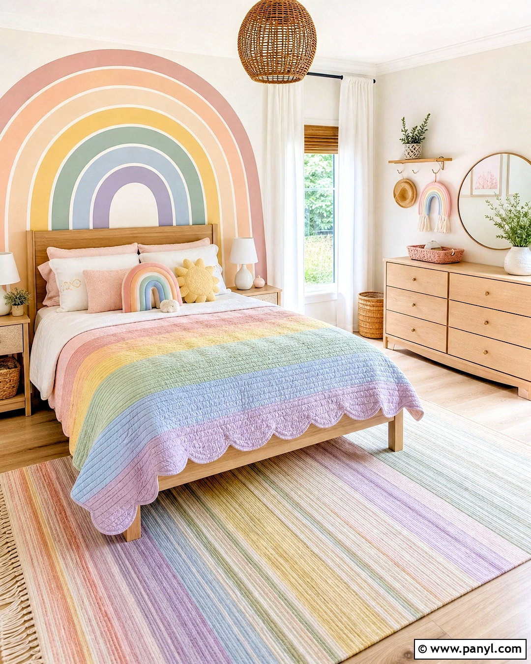 Pastel Rainbow Bedroom - 20 rainbow themed bedroom ideas