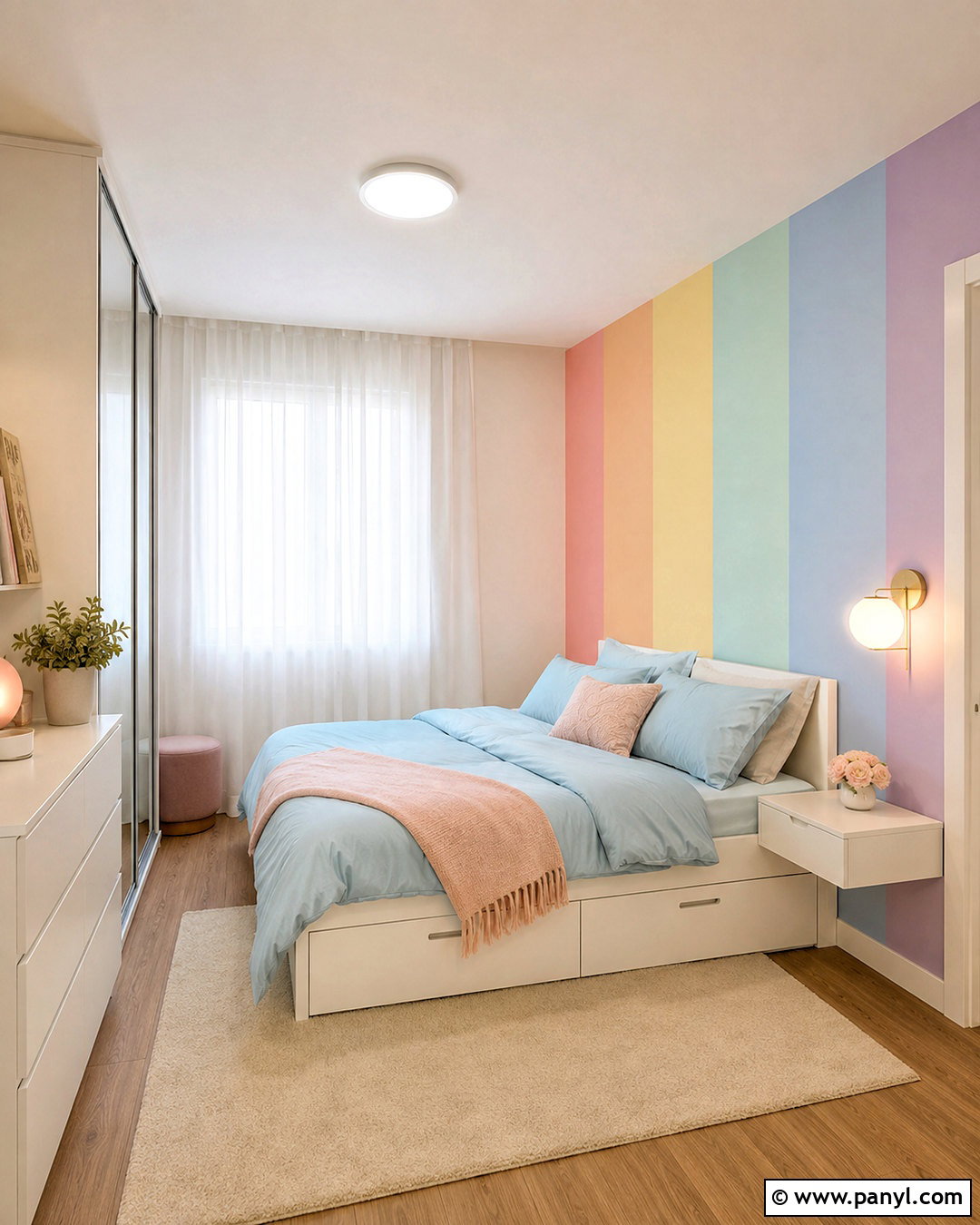 Pastel Rainbow Bedroom For A Small Room - 20 pastel rainbow bedroom ideas
