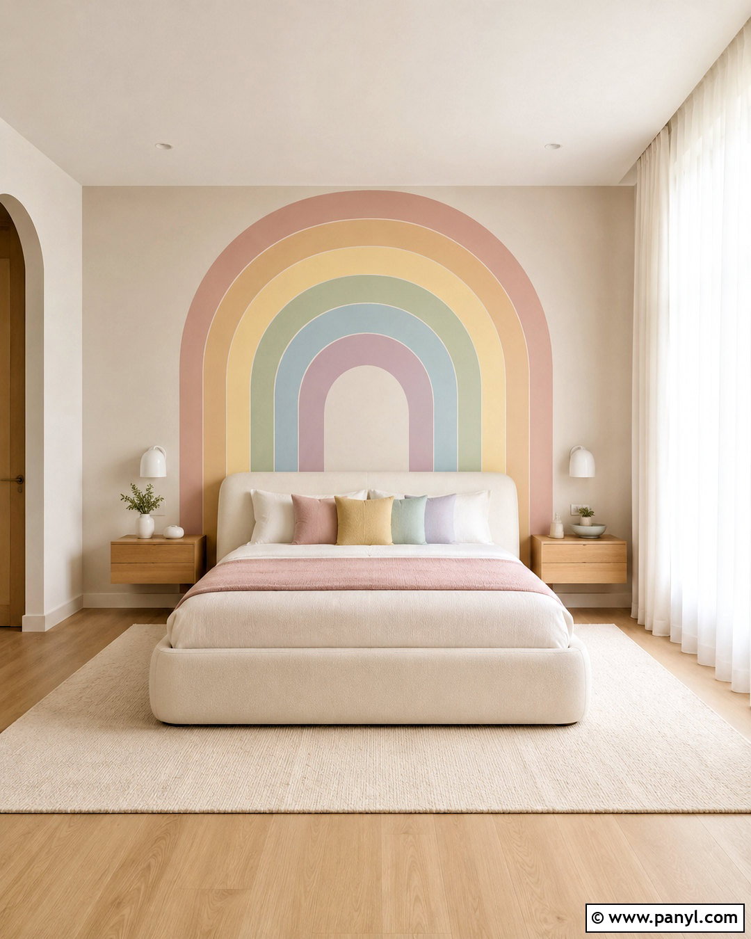 Pastel Rainbow Bedroom With Minimal Decor - 20 pastel rainbow bedroom ideas