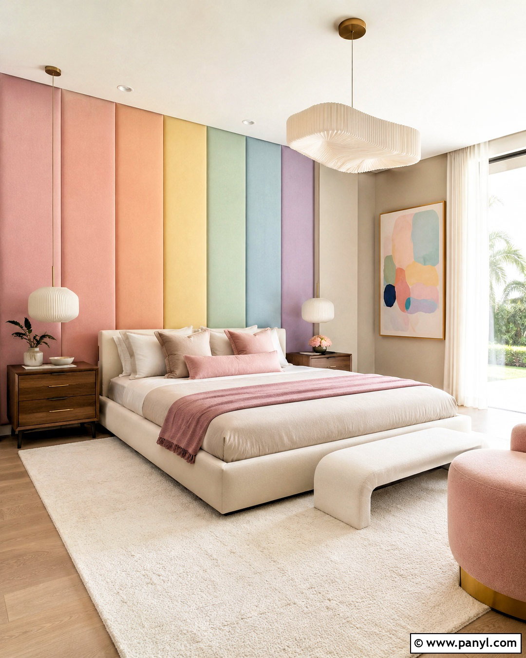 Pastel Rainbow Bedroom With Modern Decor - 20 pastel rainbow bedroom ideas