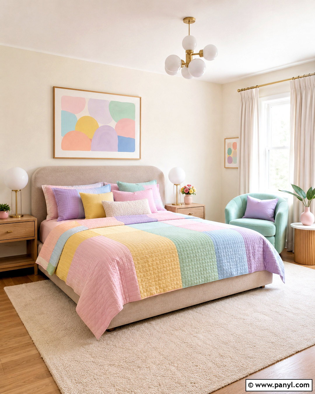 Pastel Rainbow Bedroom - 20 modern pastel bedroom ideas