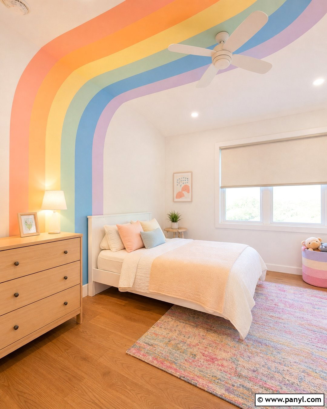 Pastel Rainbow Ceiling Wrap - 30 Pastel Rainbow Wall Ideas