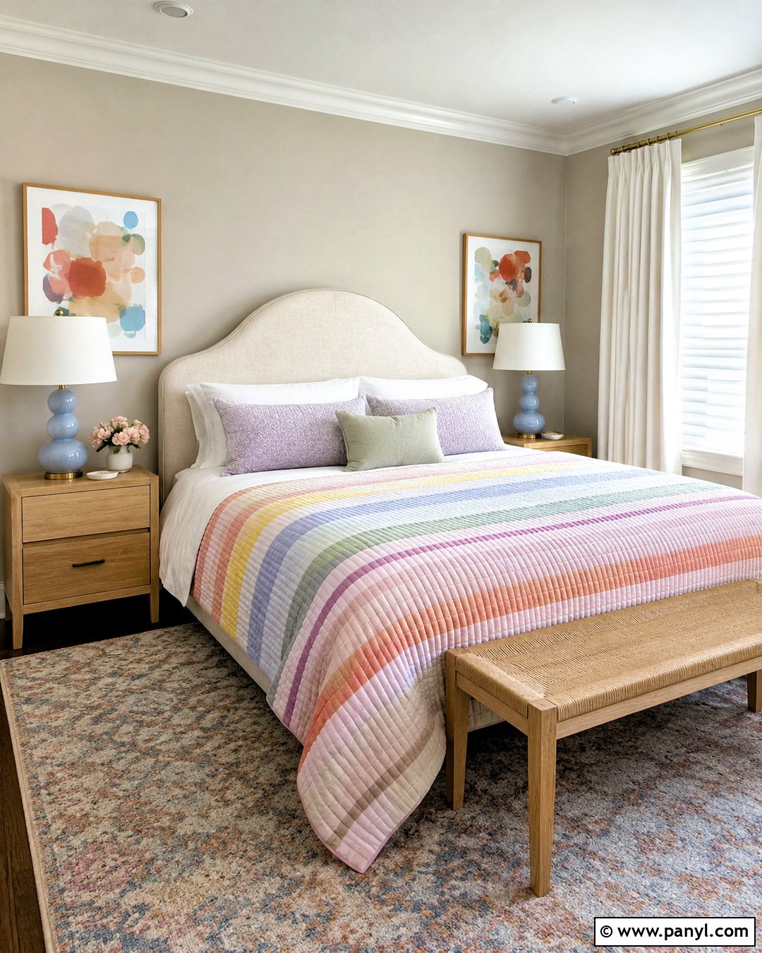 Pastel Rainbow Guest Room - 20 pastel rainbow room ideas