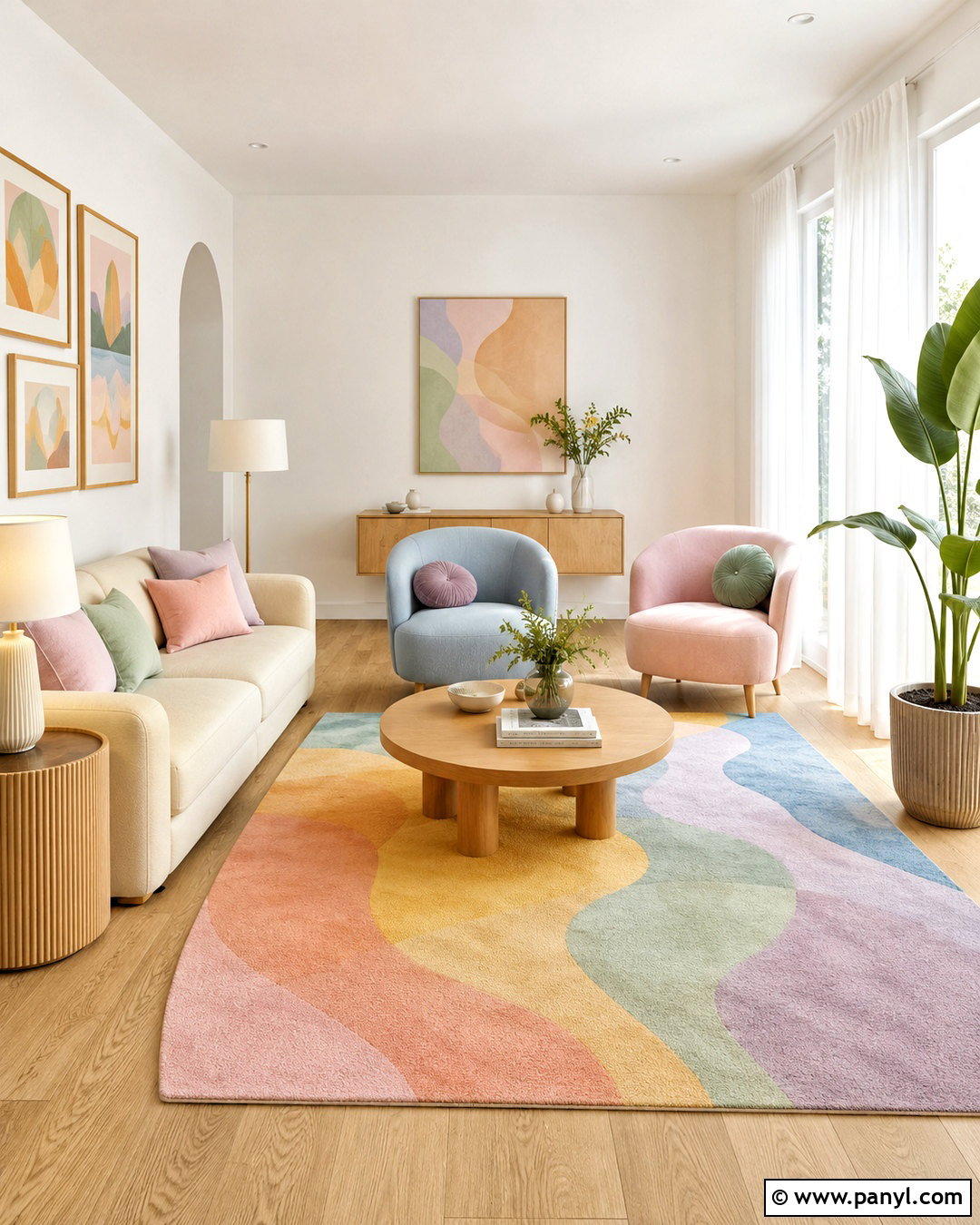 Pastel Rainbow Living Room - 20 pastel rainbow room ideas