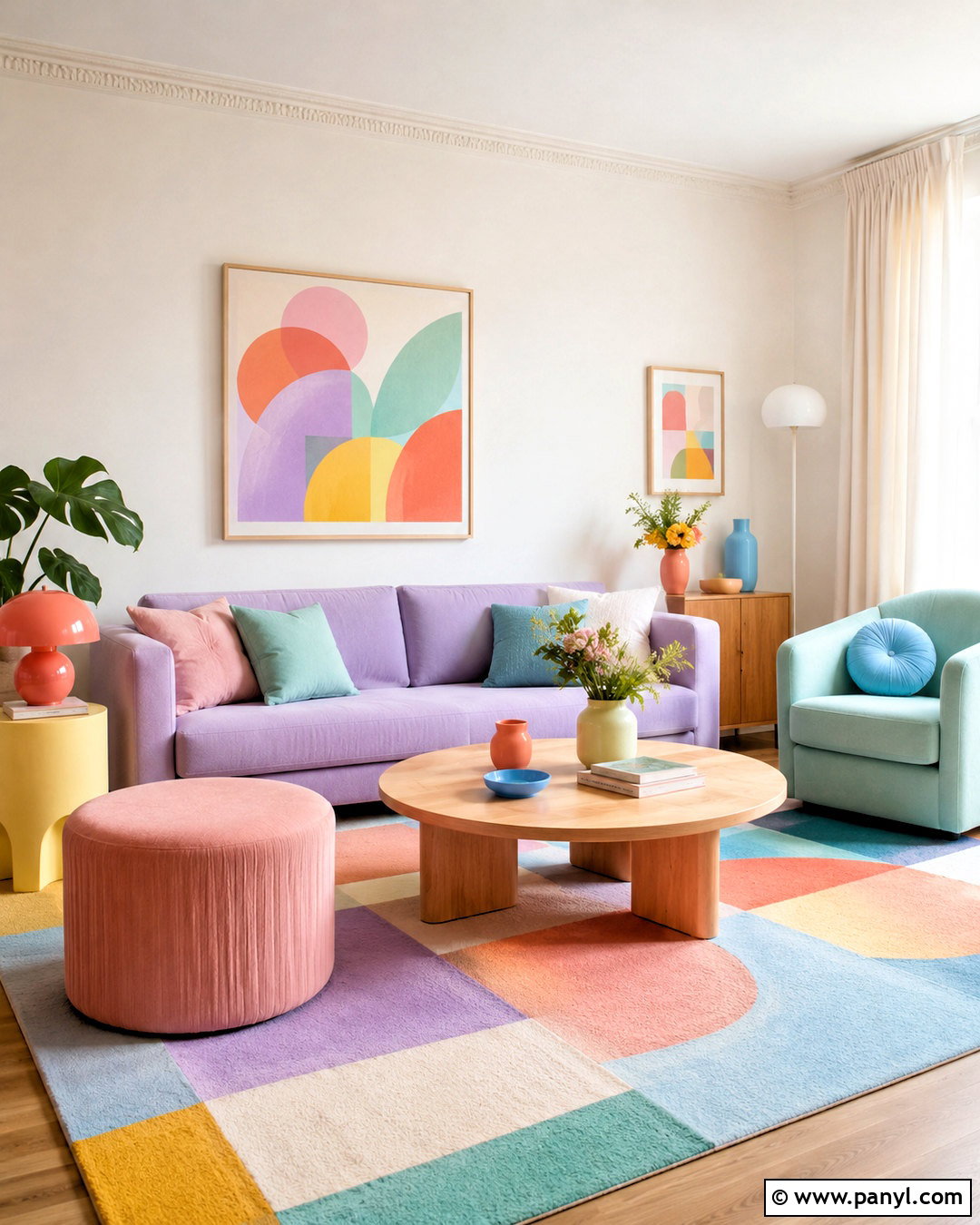 Pastel Rainbow Living Room - 20 pastel colors living room ideas