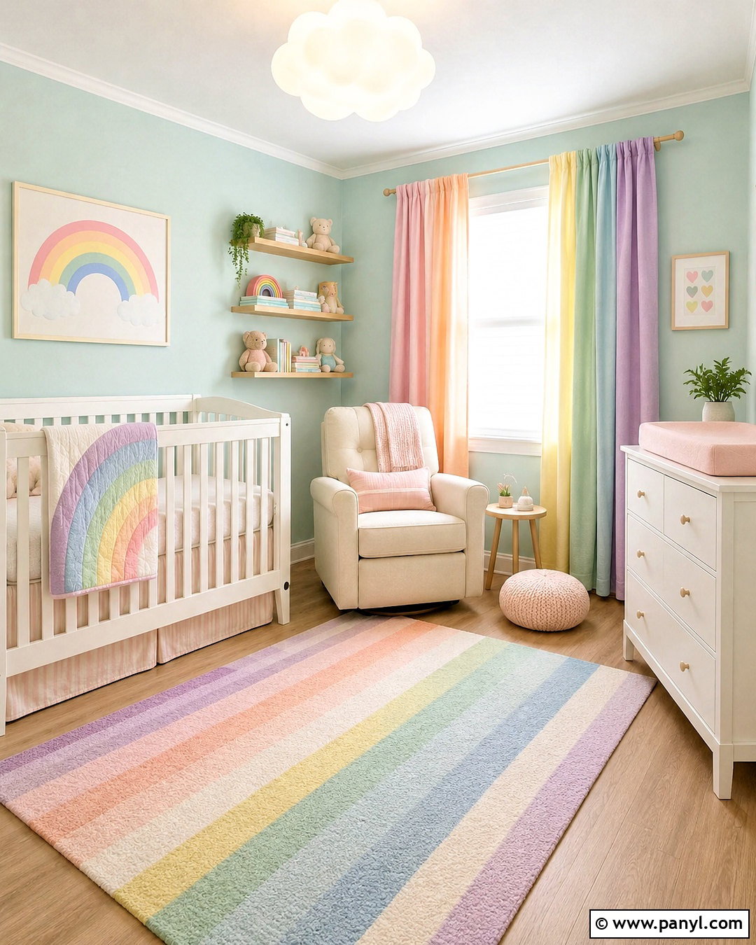Pastel Rainbow Nursery - 20 colorful nursery ideas