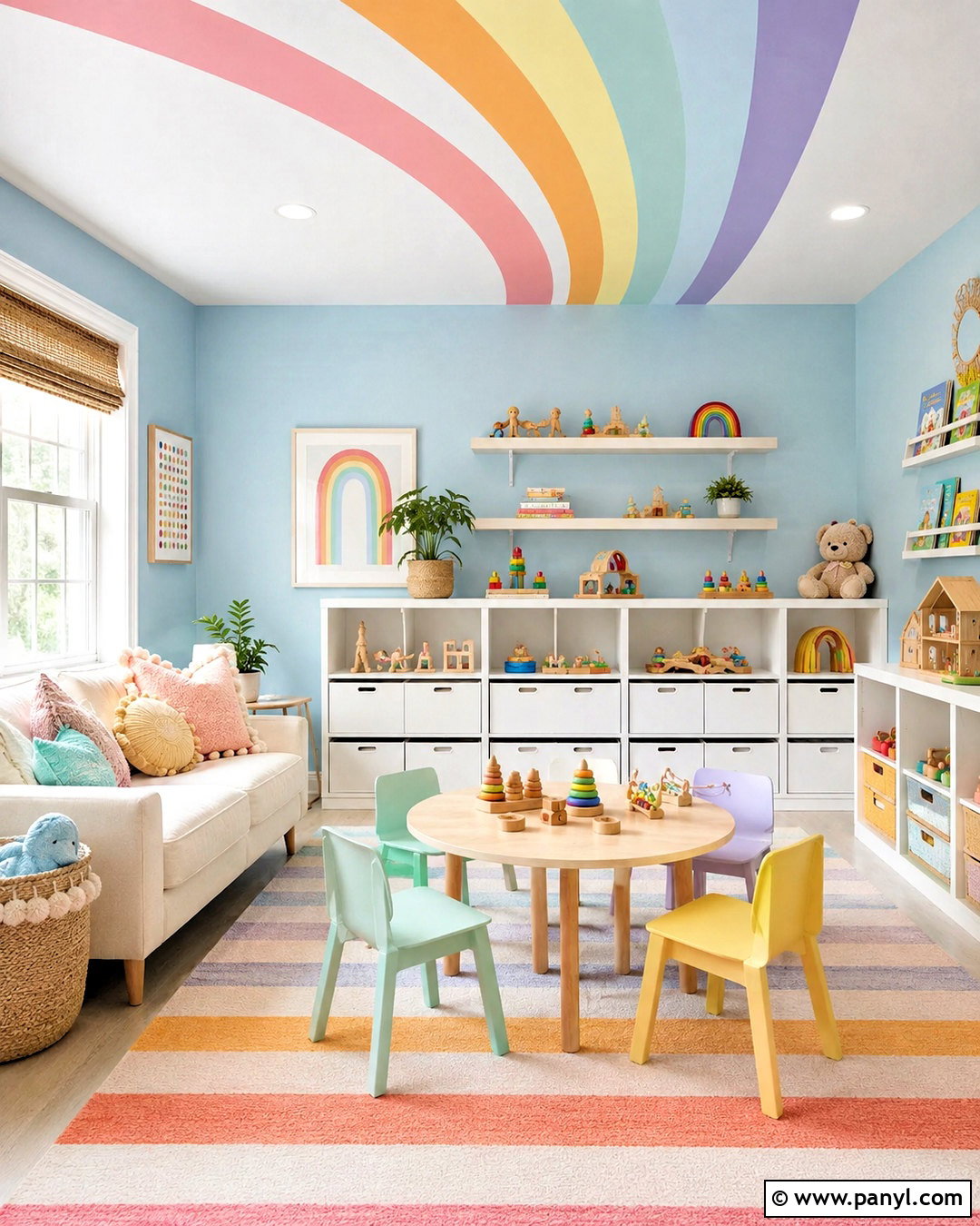 Pastel Rainbow Playroom - 20 pastel rainbow room ideas