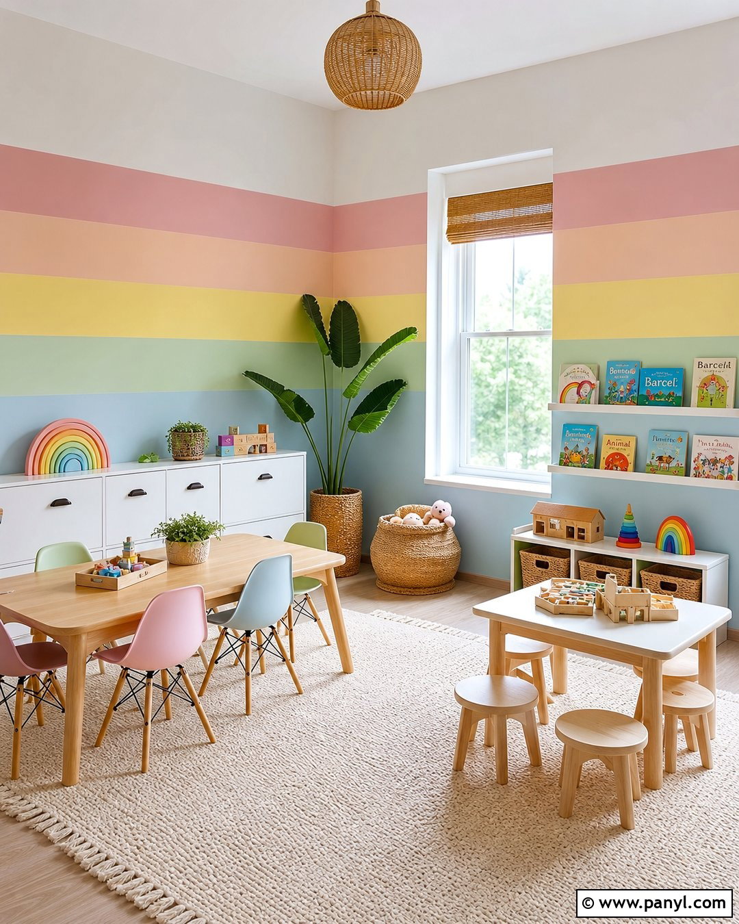 Pastel Rainbow Playroom - 30 pastel wall paint ideas