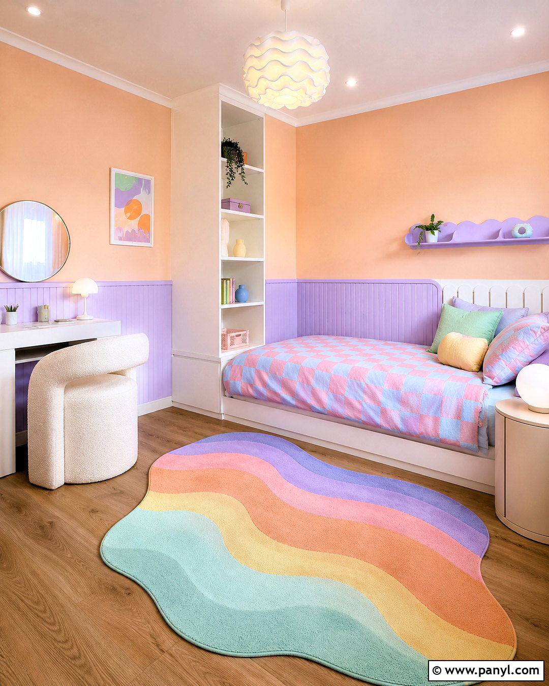 Pastel Rainbow Teen Bedroom - 20 pastel rainbow room ideas