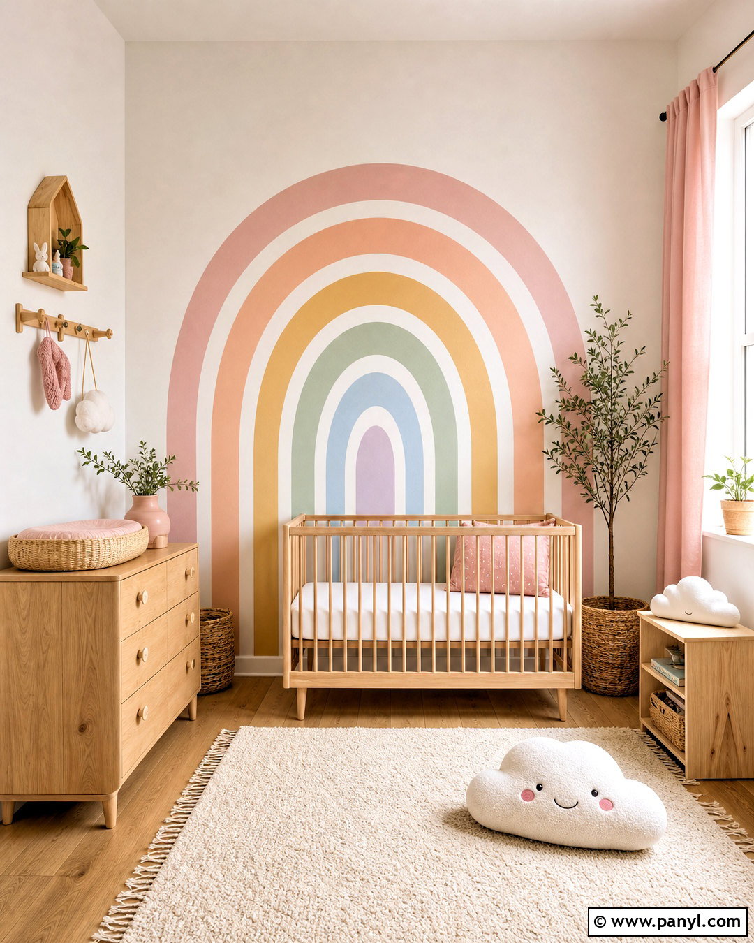 Pastel Rainbow Wall Decals - 20 rainbow wall decor ideas