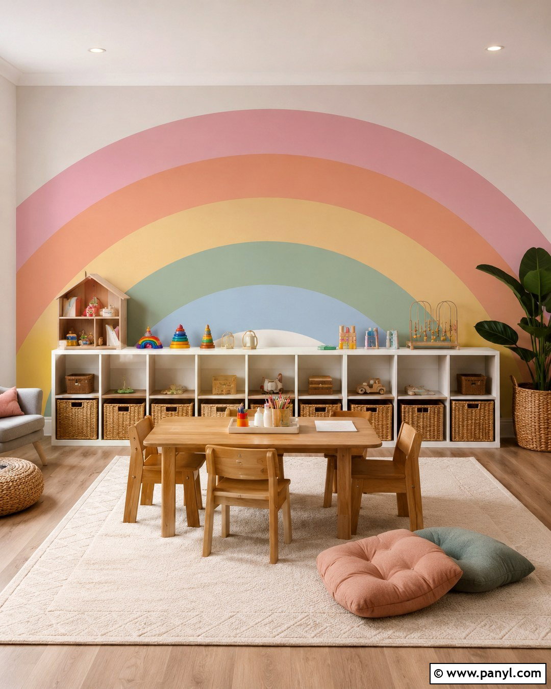 Pastel Rainbow Wall - 20 Beautiful Painted Walls