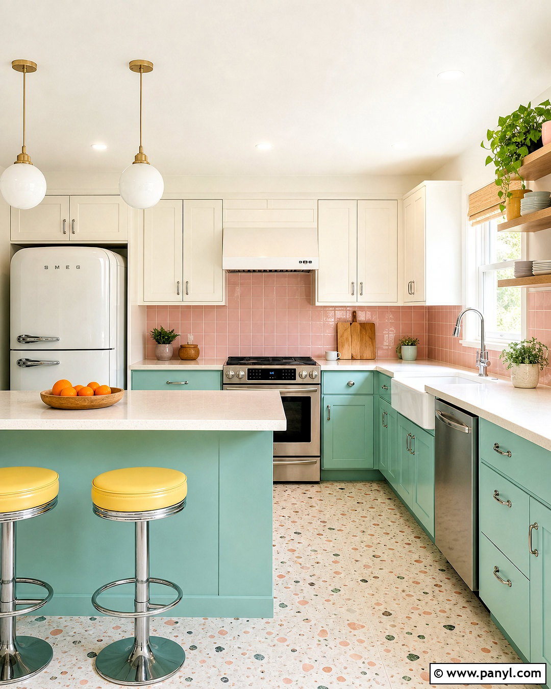 Pastel Retro Kitchen - 20 pastel color interior design ideas