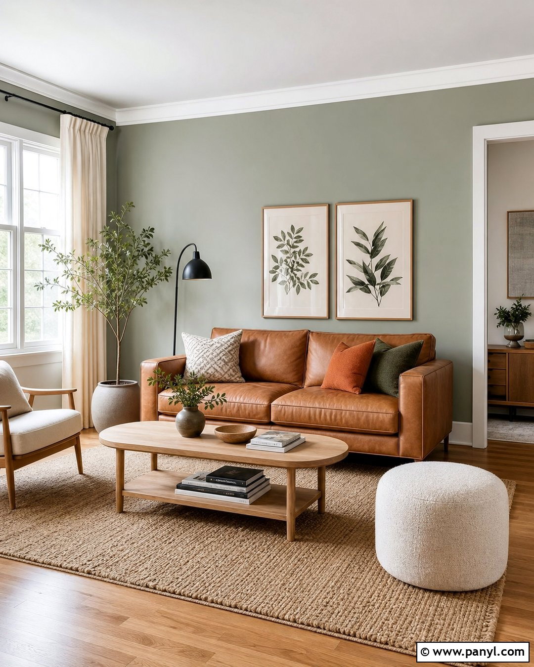 Pastel Sage Green Living Room - 35 Pastel Wall Color Ideas