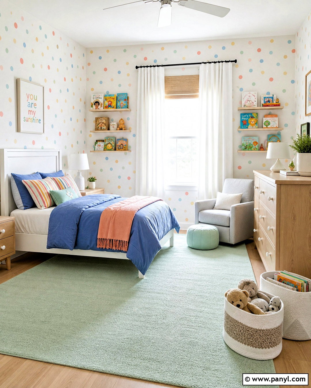 Pastel Spot Wallpaper Kids Bedroom - 20 spot wallpaper ideas