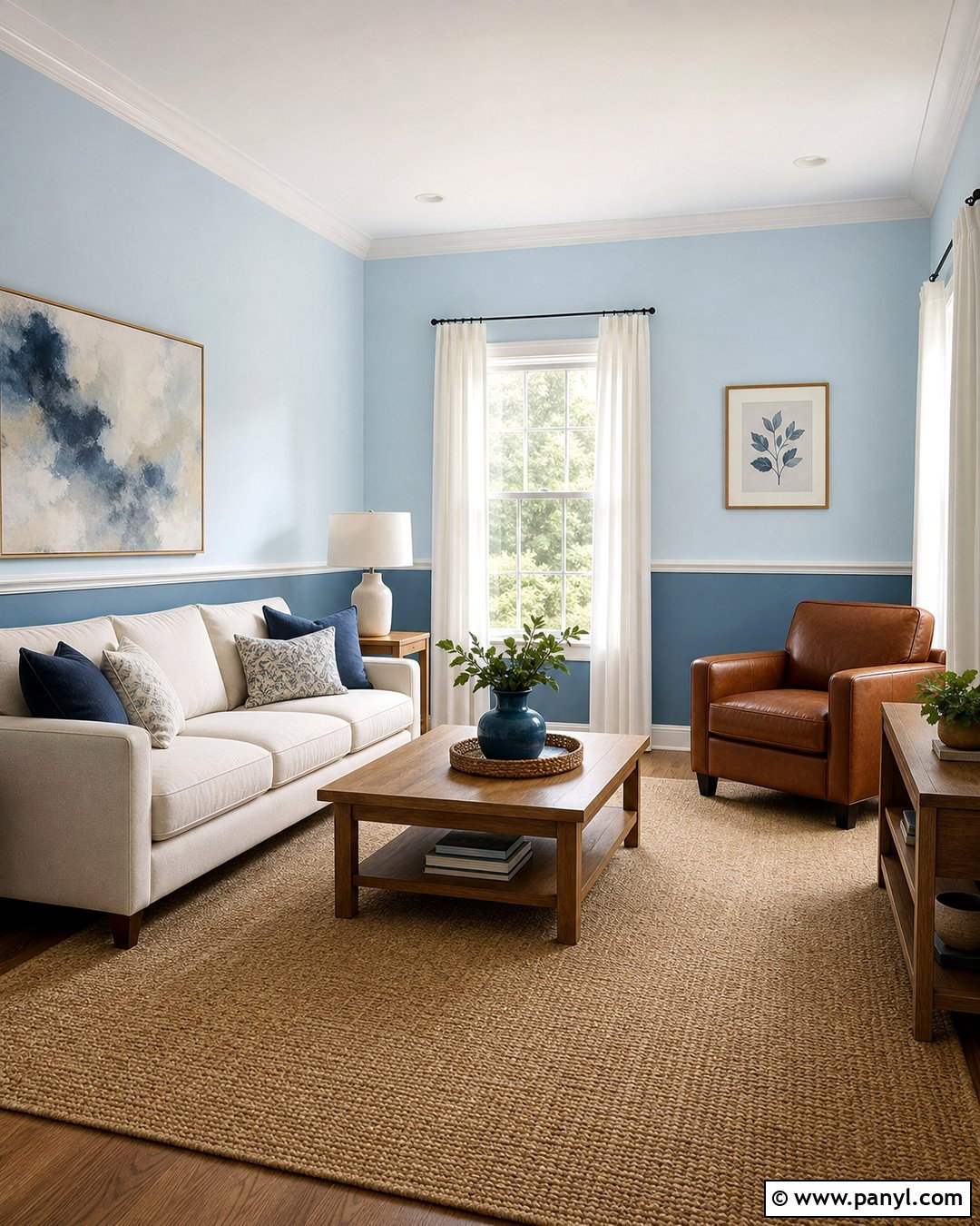 Pastel Two Tone Living Room - 30 pastel wall paint ideas